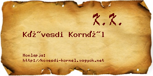 Kövesdi Kornél névjegykártya